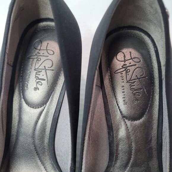 LifeStride Parigi Round Toe Pumps in Black Size 10 W - Picture 5 of 13